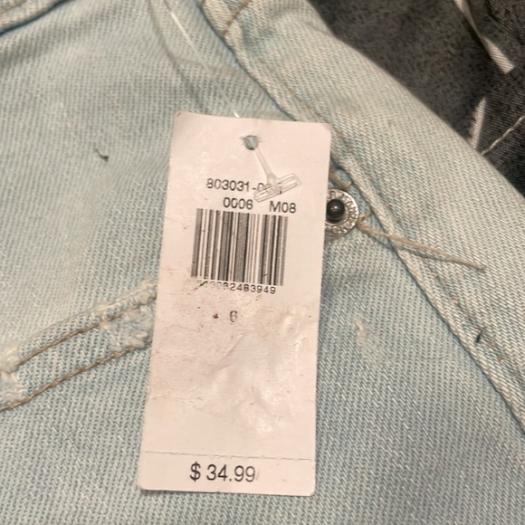 White washed old navy blue jeans shorts size 6 high waist secret smooth pocket - Picture 4 of 5